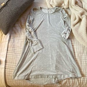 Grey T-shirt Dress Long Sleeve or 3/4 Sleeve